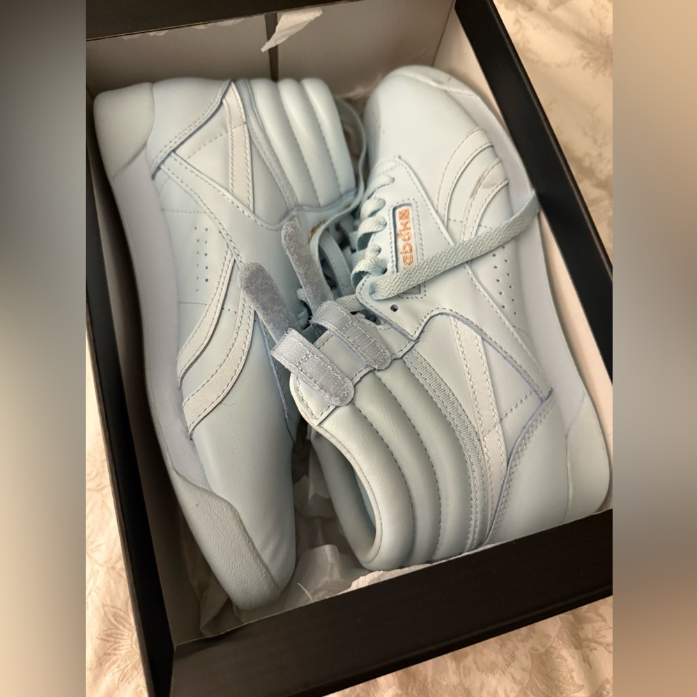 Women's Reebok hi-top cardi b Light Blue Sneakers